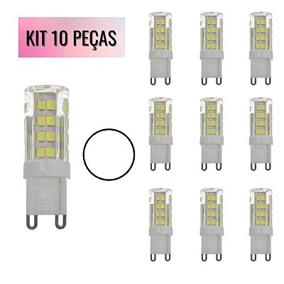 KIT 10 Lampadas LED G9 5W Halopim 6500K Branco Frio Bivolt