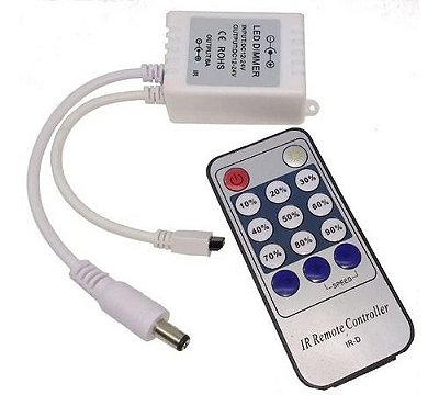 Dimmer Fita LED com Controle Remoto 12V 24V 6A