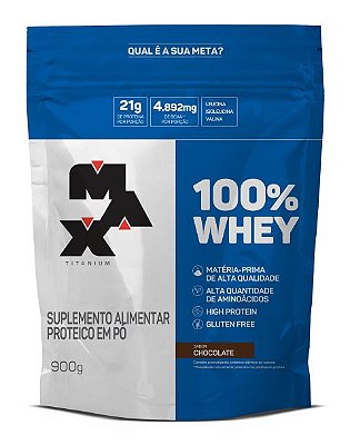 100% Whey 900g Refil - Max Titanium