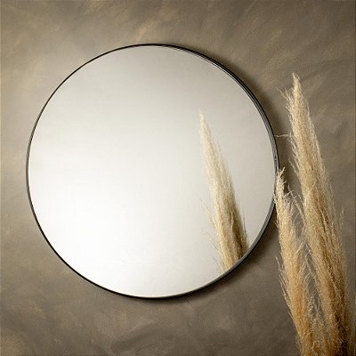 Espelho Redondo Conrado 80 cm Preto