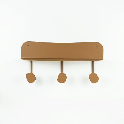 Prateleira Cabideiro Orgânica de Aço Joá - 40cm