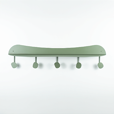 Prateleira Cabideiro Orgânica de Aço Joá - 80cm