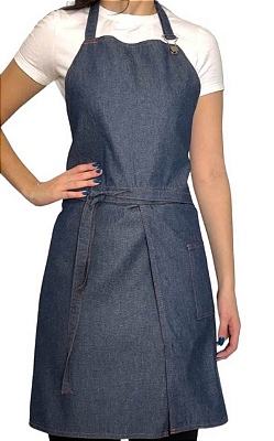Avental Jardineira Jeans