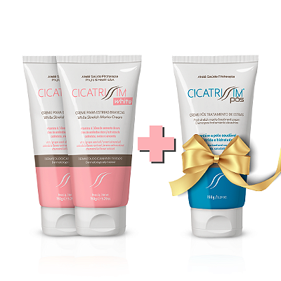 Cicatrissim WHITE 2 unidades + Hidratante Corporal 1 unidade