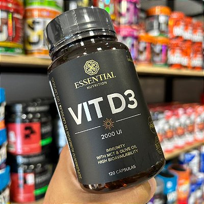 Vitamina D3 2000ui 120 cápsulas - Essential Nutrition