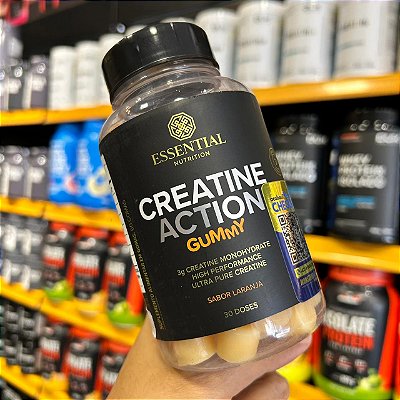 Creatina Action Gummy 60 Gomas - Essential Nutrition