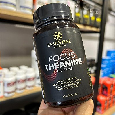 Focus Theanine 250mg+ Caffeine 100mg 60 Cápsulas - Essential Nutrition