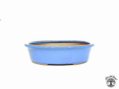 Vaso Oval  Azul Literato 29x22,3x7,5cm