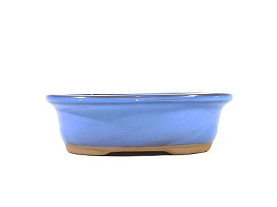 Vaso Oval Azul Literato 17,5x12x5,5cm