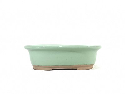 Vaso Oval Verde Literato 17,5x12x5,5cm