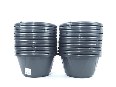 Kit 20 Potes Cuia Nutriplan 1,5 Litros Preto 10x18cm