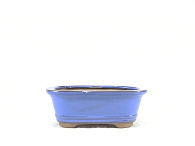 Vaso Bonsai Retangular Azul Literato 20,5x14,5x7cm