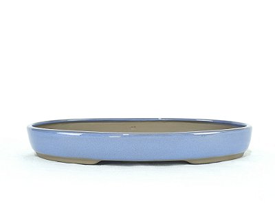 Vaso Bonsai Oval Azul Literato 28,5x19x4cm