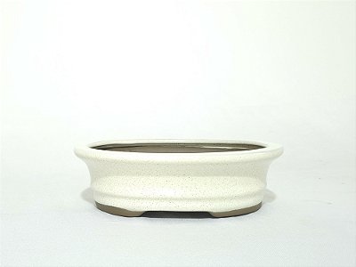 Vaso Oval Bege Literato 19,5x15,5x5,5cm