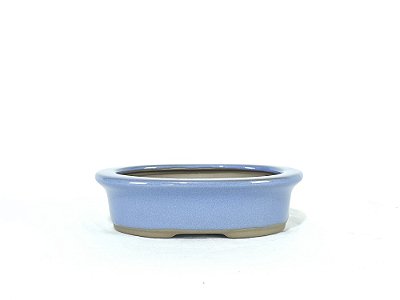 Vaso Bonsai Oval Azul Literato 16,5x12,5x4,5cm