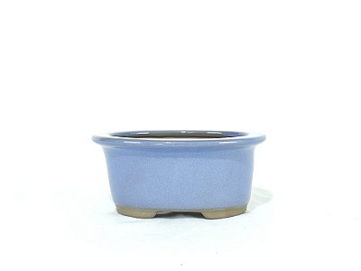 Vaso Bonsai Oval Azul Literato 13,7x11,3x5cm