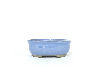 Vaso Bonsai Oval Azul Literato 11,8x9x4,4cm