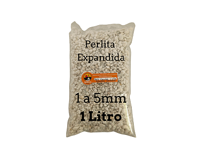 Perlita Expandida 1 Litro - 1 a 5mm Rocha Mineral da Sílica