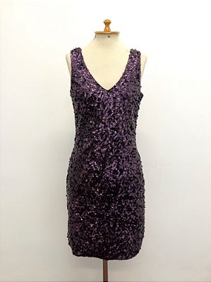 Vestido Curto Paetê Cachet (veste 40/42 Brasil)