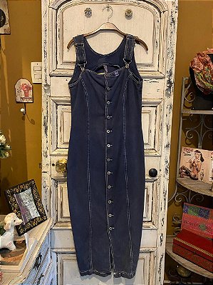 Vestido Jeans Longo Botões (40)