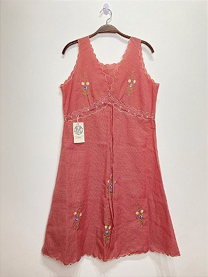 Camisola Vintage Xadrez Bordada (M)