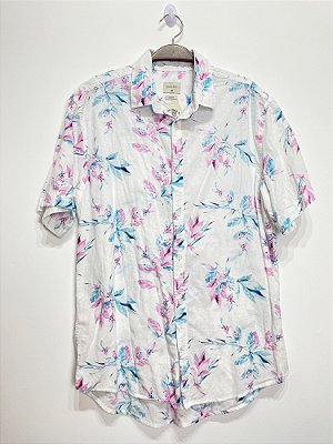 Camisa Estampada de Linho Marfinno (M)