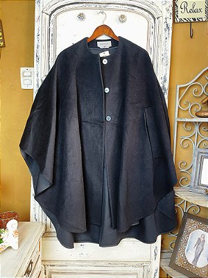 Poncho de Lã Preto Sportmax (40)
