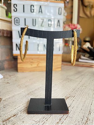 Brinco Dourado com Zircônia