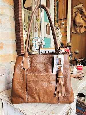 Bolsa Marrom de Couro Linea Bella