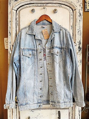 Jaqueta Jeans Vintage Hard Rock (M)