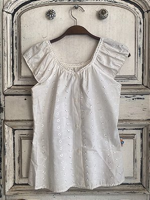Blusa branca bordada (P)