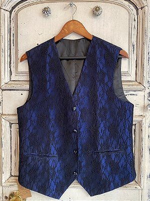 Colete Zonic azul escuro com renda (40)
