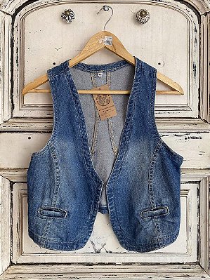 Colete jeans tam P/M