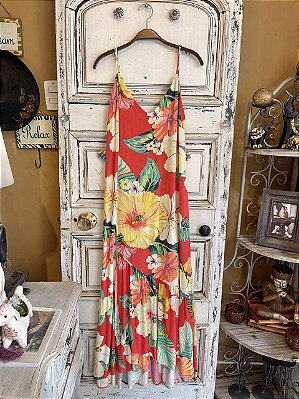 Vestido Longo Estampado Farm (M)