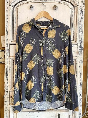Camisa Linho Estampada Foxton (P)