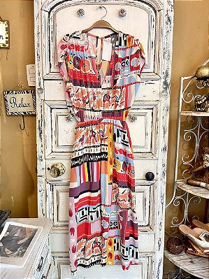 Vestido Longo Estampado Cantão (P)