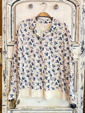 Camisa de Seda Estampada Tory Burch (40)
