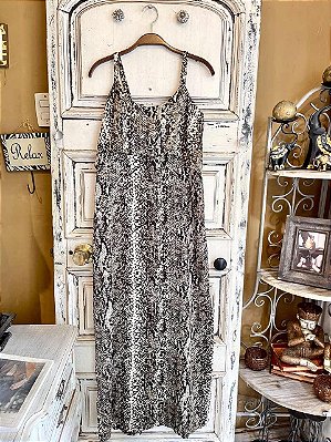 Vestido Longo Estampa Cobra Raizz (P)