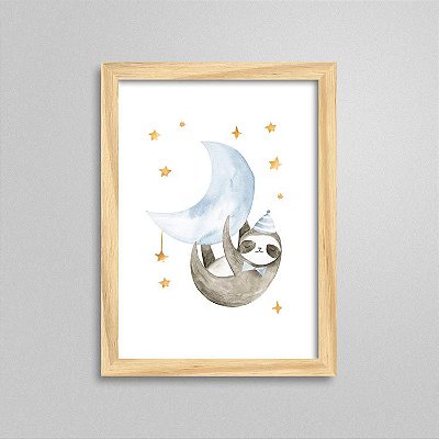 Quadro Tema Soninho do Bebê - Bicho-Preguiça
