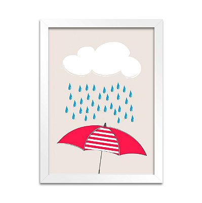 Quadro Guarda-Chuva Vermelho