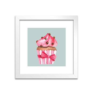 Quadro Cupcake Laço