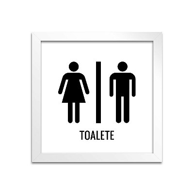 Quadro para toalete - Branco