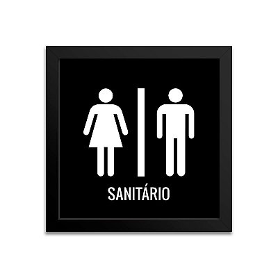 Quadro para sanitário - Preto