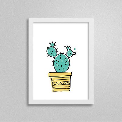 Quadrinho Escandinavo Cactus