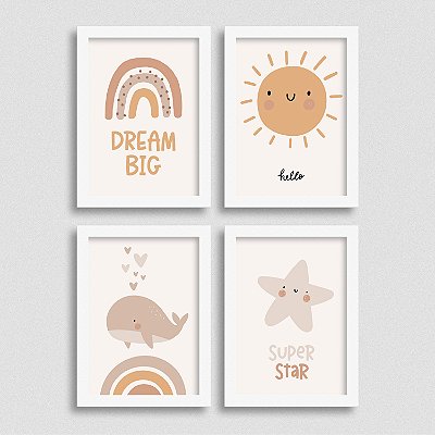 Quadro Infantil Boho - Super Star