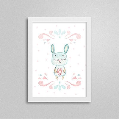 Quadro decorativo Sweet Baby Girl - Coelhinho