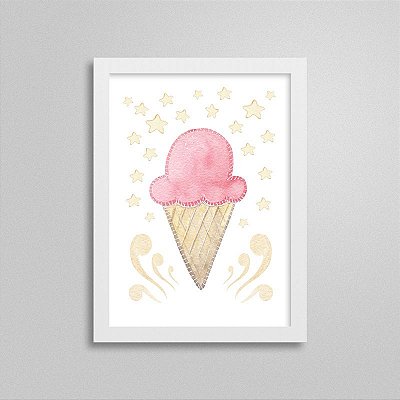 Quadro decorativo Sweet Baby Girl - Sorvete