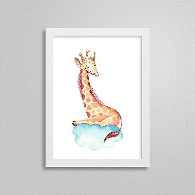 Quadro Bichinho Fofinho - Girafa Sonhadora