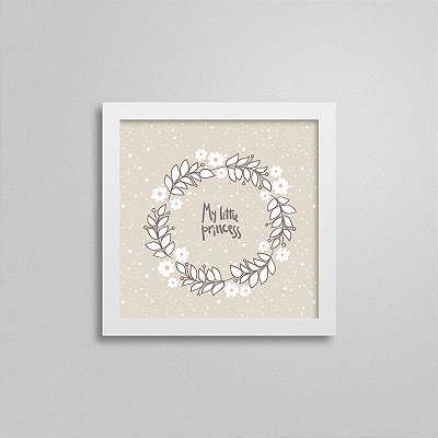 Quadro Infantil Pequena Princesa - Guirlanda