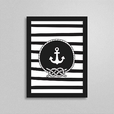 Quadro Navy Quarto de Bebê - Âncora